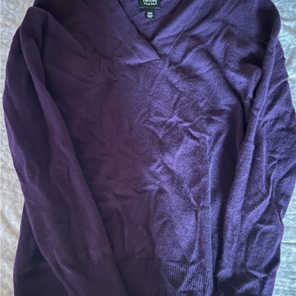 Women’s Purple V-Neck Sweater